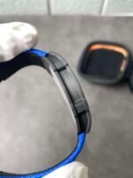RM67‑02 NTPT Carbon Fiber Skeleton Watch, Blue Woven Fabric Strap - Image 6