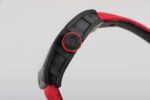 RM055 Black Forged Carbon‑TPT Case, Red Chapter Ring, Red Nylon‑Woven Strap - Image 10