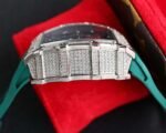 RM35‑02 RAFA Steel Case with Lab‑Grown Diamonds, Green Fluororubber Strap Skeleton Watch - Image 5