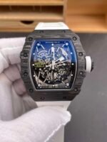 RM35‑02 RAFA, Forged Carbon Case, Skeleton Open‑Work Dial, White Fluororubber Strap, Vaucher High‑end Non‑hacking Movement - Image 2