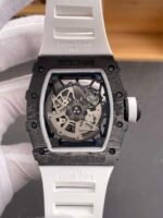 RM35‑02 RAFA, Forged Carbon Case, Skeleton Open‑Work Dial, White Fluororubber Strap, Vaucher High‑end Non‑hacking Movement - Image 6
