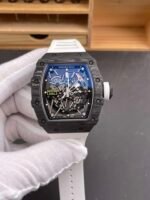 RM35‑02 RAFA, Forged Carbon Case, Skeleton Open‑Work Dial, White Fluororubber Strap, Vaucher High‑end Non‑hacking Movement
