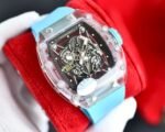 RM35‑02 RAFA Sapphire Crystal Clear Case Light‑Blue Fluororubber Strap Skeleton Watch - Image 3