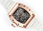 RM035 Americas Rose‑Gold Case White Fluororubber Strap Skeleton Watch - Image 7