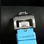 RM011‑02 Stainless Steel Blue Dial Chronograph Skeleton Watch, Blue Fluororubber Strap - Image 7