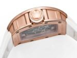 RM035 Americas Rose‑Gold Case White Fluororubber Strap Skeleton Watch - Image 5