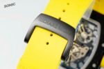 RM035 Americas Black‑Ceramic Case Yellow Fluororubber Strap Skeleton Watch - Image 10