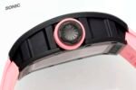 RM035 Americas Black‑Ceramic Case Pink Fluororubber Strap Skeleton Watch - Image 8