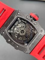 RM35‑02 RAFA Carbon‑Case Red Fluororubber Strap Skeleton Watch - Image 4
