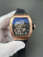 RM035 Americas Rose Gold Skeleton Watch