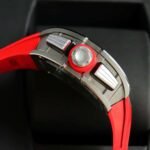 RM011‑02 Stainless Steel Chronograph Skeleton Watch, Red Fluororubber Strap - Image 5