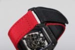 RM055 Black Forged Carbon‑TPT Case, Red Chapter Ring, Red Nylon‑Woven Strap - Image 9