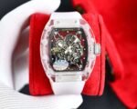 RM35‑02 RAFA Sapphire Crystal Clear Case White Fluororubber Strap Skeleton Watch