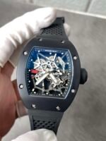 RM035‑01 Black Ceramic Skeleton Watch