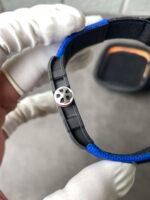 RM67‑02 NTPT Carbon Fiber Skeleton Watch, Blue Woven Fabric Strap - Image 5