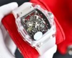 RM35‑02 RAFA Sapphire Crystal Clear Case White Fluororubber Strap Skeleton Watch - Image 3