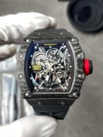 RM35‑02 RAFA Forged Carbon Case Black Fluororubber Strap Skeleton Watch