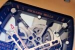 RM035 Americas Yellow‑Gold Case White Fluororubber Strap Skeleton Watch - Image 6