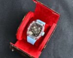 RM35‑02 RAFA Sapphire Crystal Clear Case Light‑Blue Fluororubber Strap Skeleton Watch - Image 4