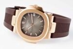Patek Philippe Nautilus 5711-1R-001 | 40mm rose gold grey disc rubber strap replica - Image 5