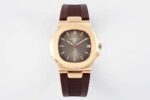 Patek Philippe Nautilus 5711-1R-001 | 40mm rose gold grey disc rubber strap replica