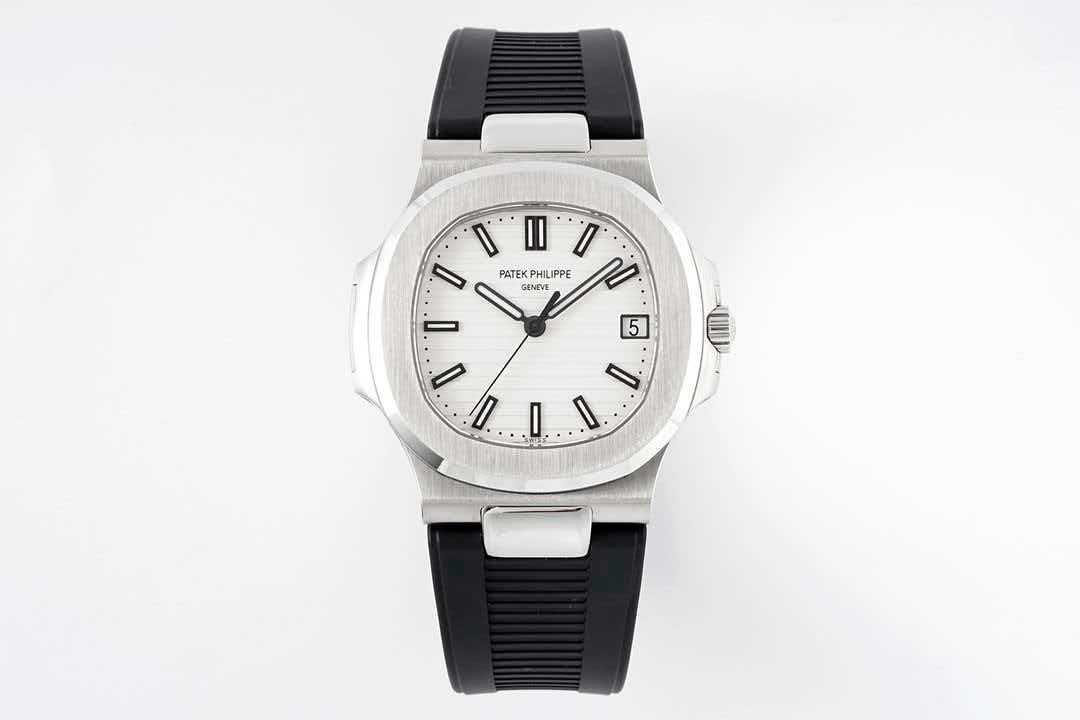 d583b982be0d04d855ce03a8fe97bf44 Patek Philippe Nautilus 5711-1A-011 white disc rubber strap version Replica - Image 1